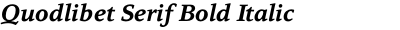 Quodlibet Serif Bold Italic